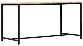 Mesa de jantar 140x70x75 cm madeira de mangueira maciça áspera