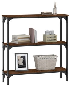 Mesa consola 75x22,5x75 cm derivados madeira carvalho castanho
