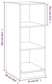 Roupeiro 48x41x102 cm derivados de madeira branco
