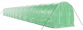 Estufa com estrutura de aço 48 m² 24x2x2 m verde