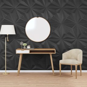 Painéis de parede 12 pcs 50x50 cm 3m² XPS estrela preto