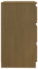 Mesa de cabeceira 60x36x64 cm pinho maciço castanho mel