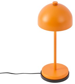 Candeeiro de mesa laranja com LED IP54 recarregável com estação de carregamento - Squirrel Moderno