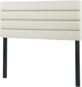 Cabeceira de Cama 140 cm Altura Ajustável em 3 Níveis 106/116/126 cm Estofada em Linho Bege