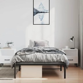 Estrutura de cama 100x190 cm metal preto