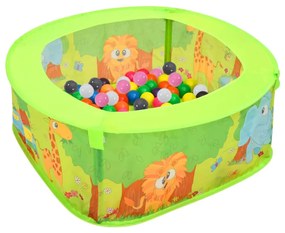 3107720 vidaXL Piscina de bolas com 300 bolas para crianças 75x75x32 cm