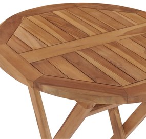Mesa de jardim dobrável 60 cm madeira teca maciça