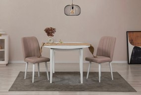 Conjunto Mesa de Jantar Extensível &amp; Cadeiras Vina – Branco – Mesa: 10