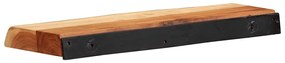 Prateleiras parede 2 pcs 40x20x3,5 cm madeira de acácia maciça