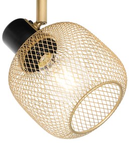 Foco industrial preto 2 luzes douradas - BLISS MESH Industrial