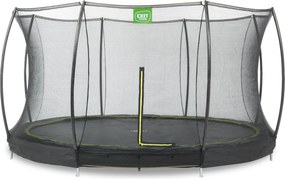 Trampolim redondo de solo Silhouette ø366 cm com rede de segurança - preto