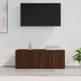 Móvel de TV 80x34x30 cm derivados de madeira cor carvalho castanho