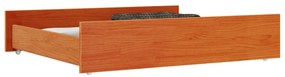 Gavetas para cama 2 pcs madeira de pinho maciça castanho mel