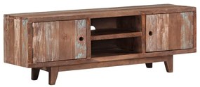 Móvel de TV vintage em madeira de acácia maciça 118x30x40 cm