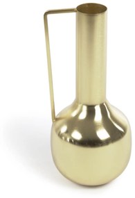 Kave Home - Jarra com pega Catherine de metal dourado 25 cm