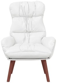 Poltrona Relaxante vidaXL em Couro Sintético Branco