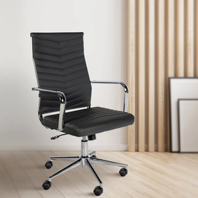 Cadeira de escritório Canby Couro sintético Preto