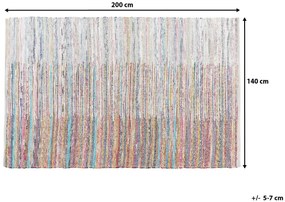 Tapete de algodão multicolor 140 x 200 cm MERSIN Beliani