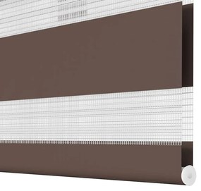 Estore de rolo 70 x 120 cm, linhas de zebra / Café