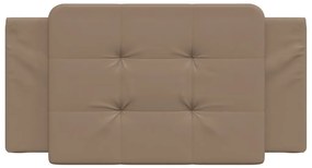 Almofadão de cabeceira 100 cm couro artificial cappuccino