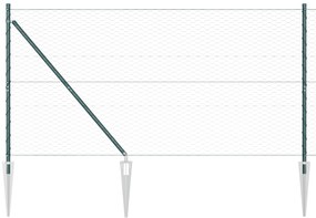 Cerca Hexagonal vidaXL Verde 1,2x50 m Aço