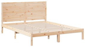 Cama extra longa sem colchão 140x220 cm madeira maciça