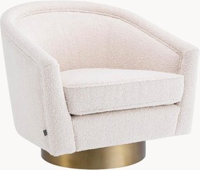 Cadeira com braços giratória em bouclé Catene