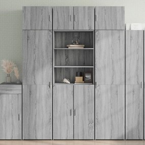 vidaXL Armário alto 70x42,5x185 cm derivados madeira cinzento sonoma