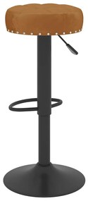 Bancos de bar 2 pcs veludo castanho