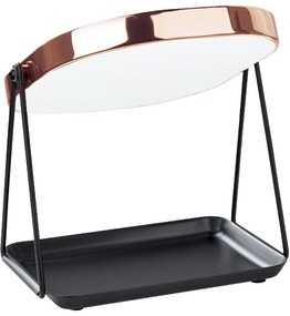 Espelho de maquilhagem rosa dourado 20 x 22 cm CORREZE Beliani