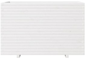 Vaso/floreira de jardim 110x60x72 cm pinho maciço branco