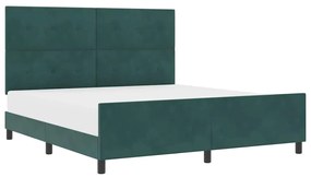 Cama vidaXL Verde Escuro 180x200 cm Veludo
