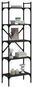 Estante c/ 5 prateleiras 56x31,5x174 cm derivados madeira preto