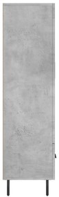 Aparador alto 69,5x31x115 cm derivados de madeira cinza-cimento