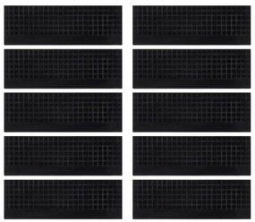Tapetes para degraus de escada 10 pcs 25x75 cm borracha