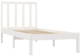 Estrutura de cama 90x200 cm pinho maciço branco