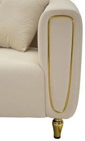 SOFÁ ALMA CREME COM ALMOFADAS 155X81X71CM