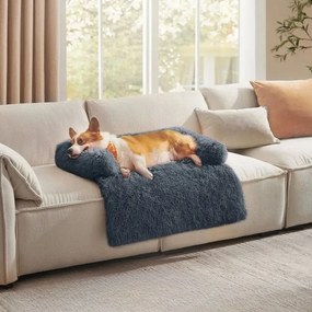 Cama para cães para o sofá L, de pelúcia, 95 x 85 x 16 cm, cinzento escuro