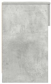 Mesa de cabeceira com gaveta 20x36x60 cm cinzento cimento