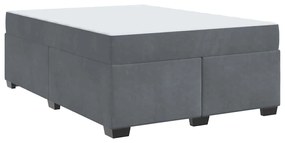 Estrutura de cama com colchão Cinzento escuro 140 x 200 cm