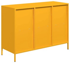 Aparador 101,5x39x73,5 cm aço laminado a frio amarelo mostarda