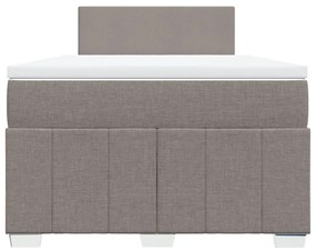 Cama boxspring c/ colchão 120x190cm tecido castanho-acinzentado