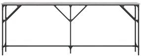 Mesa consola 200x29x75 cm derivados de madeira cinzento sonoma