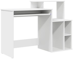 Mesa com Armazenamento Branca 120.5x44x88.5 cm Madeira Reconstituída