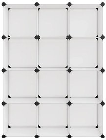Cubo de arrumação com 12 cubos PP transparente