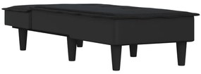 Chaise longue tecido preto