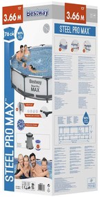 Conjunto de piscina Steel Pro MAX 366x76 cm