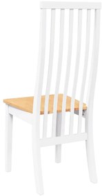 Cadeiras de jantar 2 pcs madeira de seringueira maciça branco