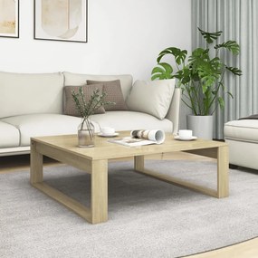 Mesa de centro 100x100x35 cm derivados madeira carvalho sonoma