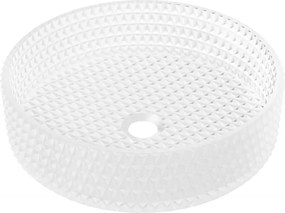 Mexen Aura lavatório de vidro de bancada 39 x 39 cm, vidro fosco - 24013930